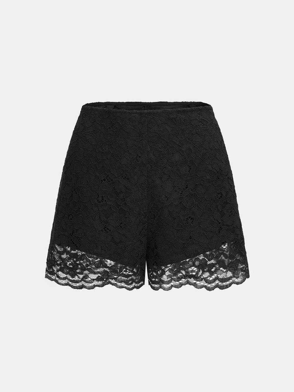 287 Floral Lace High-Waisted Shorts